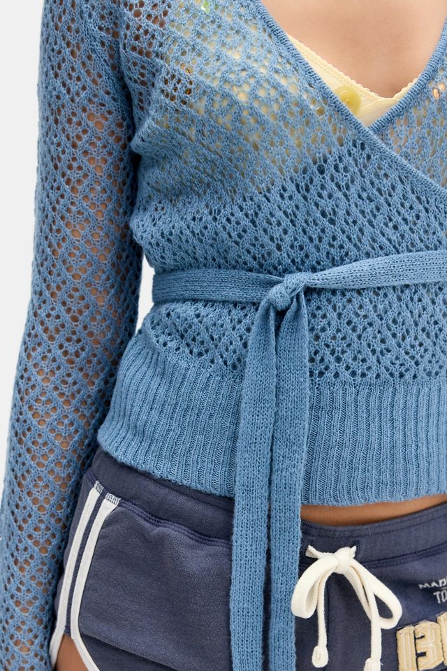 Haut cache-cœur ballet à mailles pointelle Kimchi Blue #2