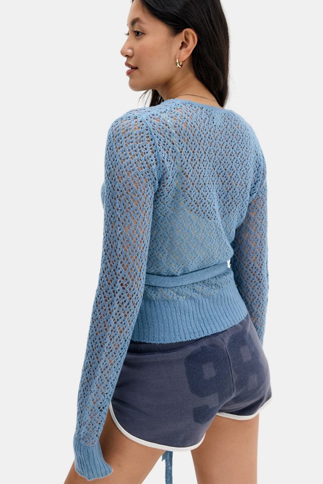 Haut cache-cœur ballet à mailles pointelle Kimchi Blue #3