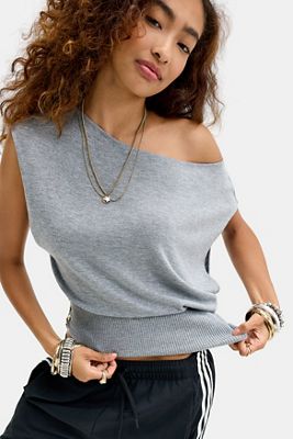 UO Shay Off-Shoulder Button Top