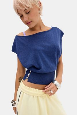 UO Shay Off-Shoulder Button Top