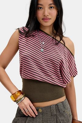 UO Shay Off-Shoulder Button Top
