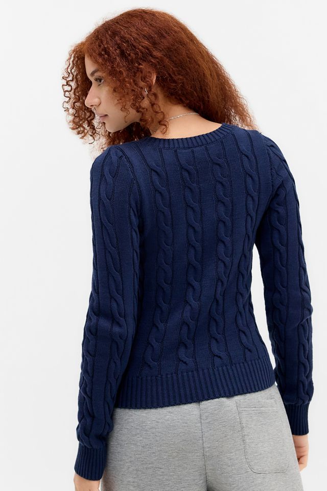 iets frans... Blaire V-Neck Cable Knit Jumper #3