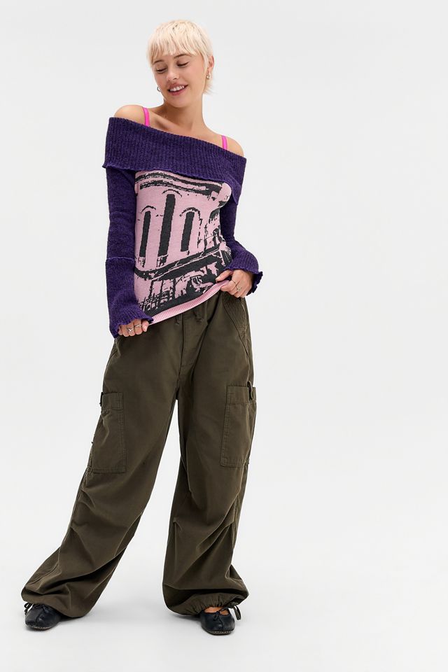 Haut en tricot graphique UO Bardot #2