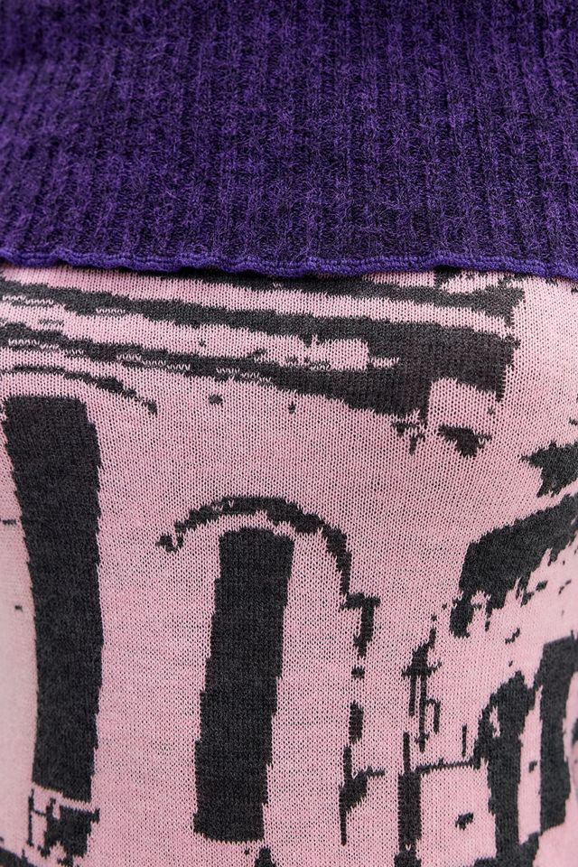 Haut en tricot graphique UO Bardot #3