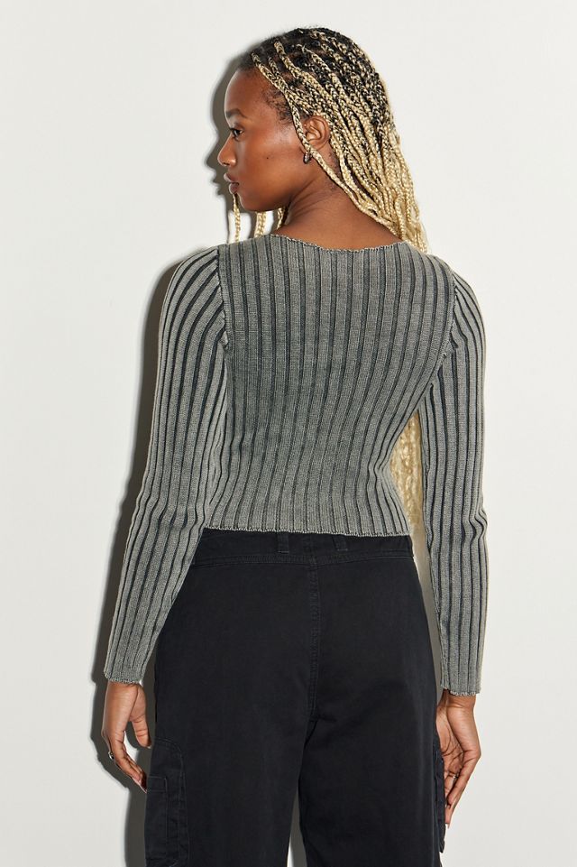UO Acid Wash Button-Through Fly-Away Top #3