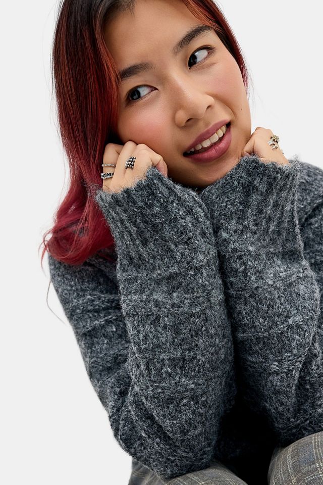 Maglione UO a Righe con Collo a Imbuto #1