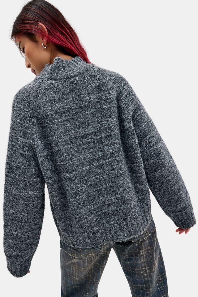 Maglione UO a Righe con Collo a Imbuto #4