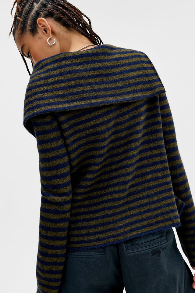 UO Cowl Neck Asymmetric Zip-Through Jumper #3