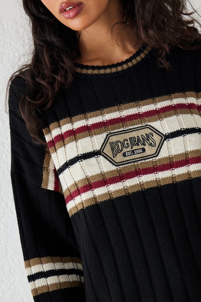 Pull rayé à col rond BDG #1