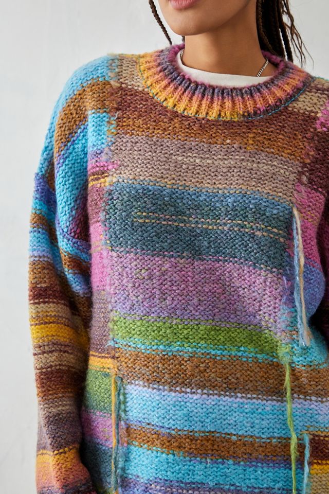 UO – Ausgefranster Strickpullover mit Spacedye-Muster #2