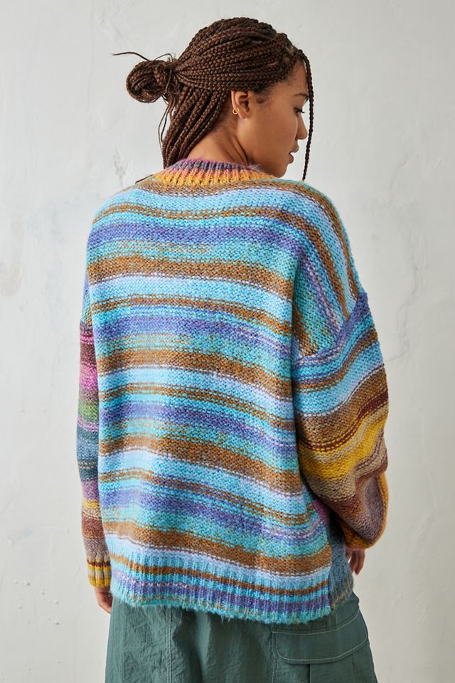 UO – Ausgefranster Strickpullover mit Spacedye-Muster #3