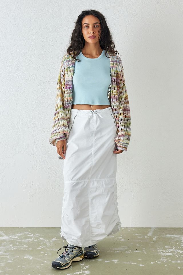 Cardigan en maille ouverte UO à teinture spatiale #1