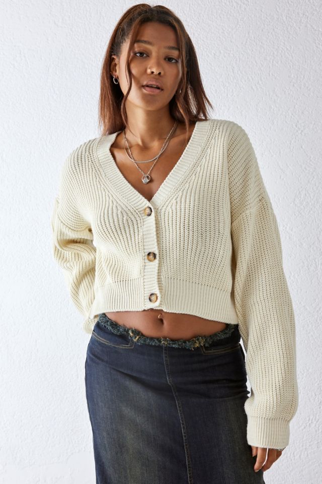 UO Fisherman Cropped Cardigan