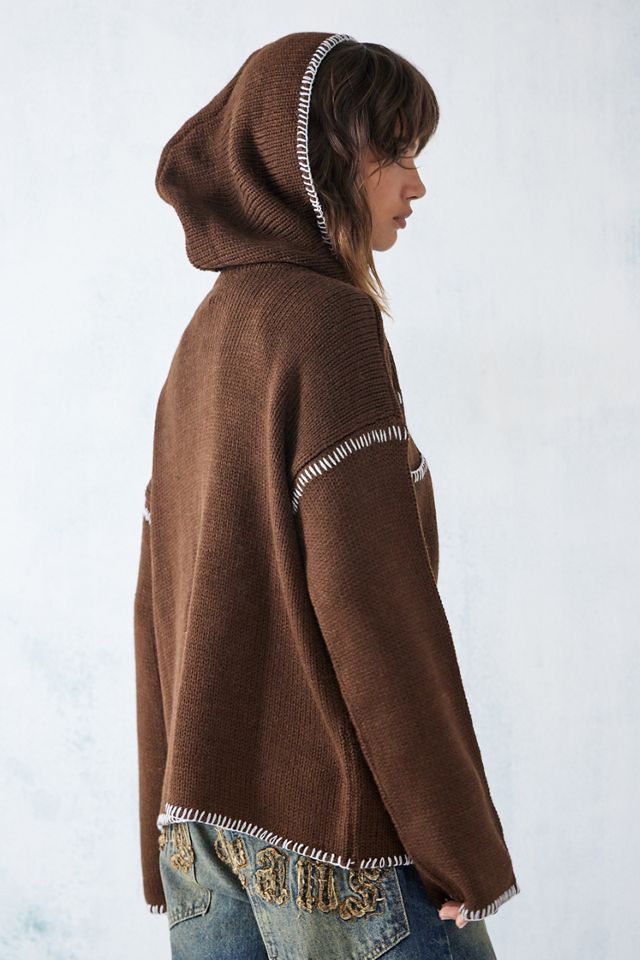 Cardigan à capuche zippé avec point de couverture BDG #2