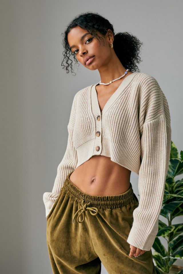 UO Fisherman Cropped Cardigan | Urban Outfitters UK