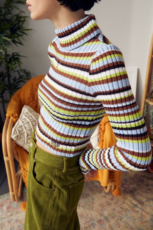 UO Rainbow Stripe Roll Neck Jumper #1