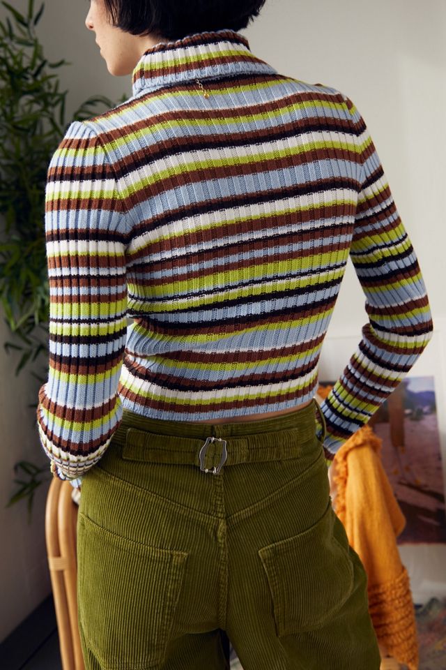UO Rainbow Stripe Roll Neck Jumper #2