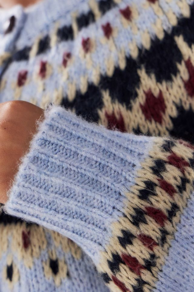 Cardigan in Maglia Fairisle BDG #1