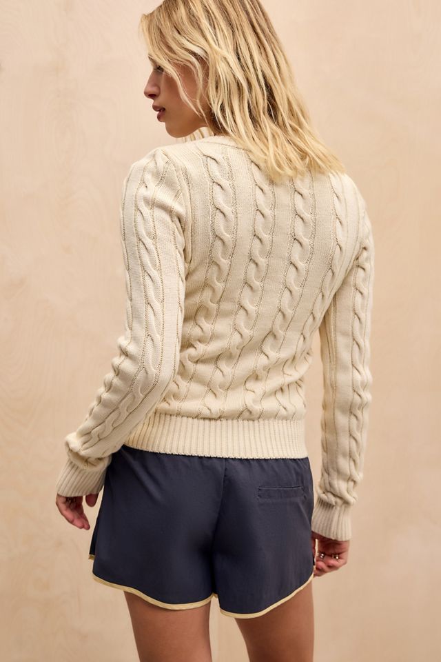 iets frans... Blaire V-Neck Cable Knit Jumper #3