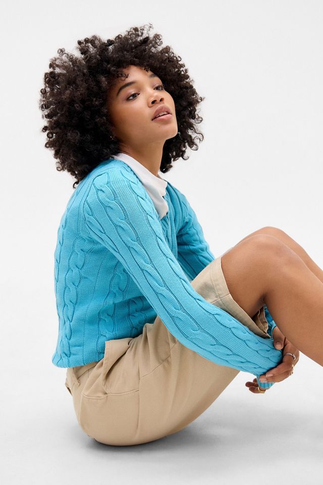 iets frans... Blaire V-Ausschnitt Zopfmuster Pullover #3