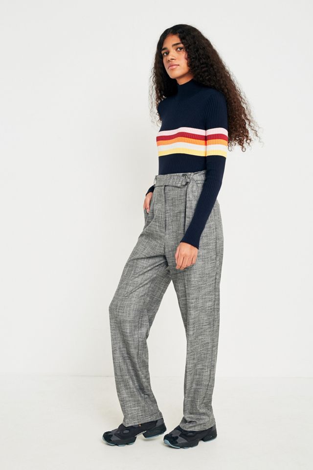 Urban Outfitters Rainbow Striped Funnel Neck Jumper #1