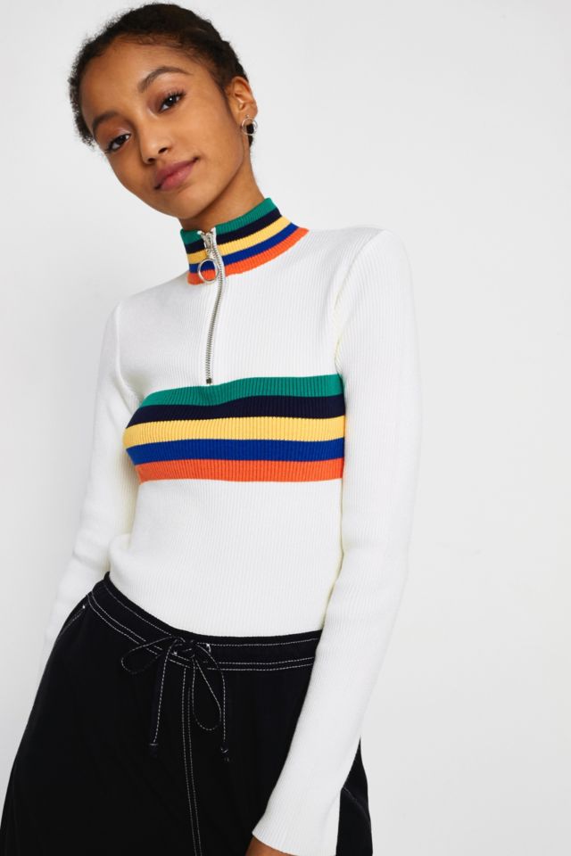 Rainbow mock store neck