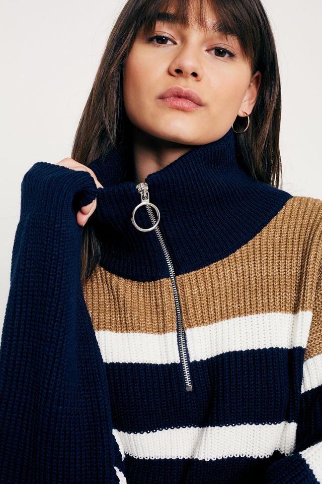 Urban Outfitters Fisherman Stripe Imbuto Collo Mezza Zip Fisherman #2