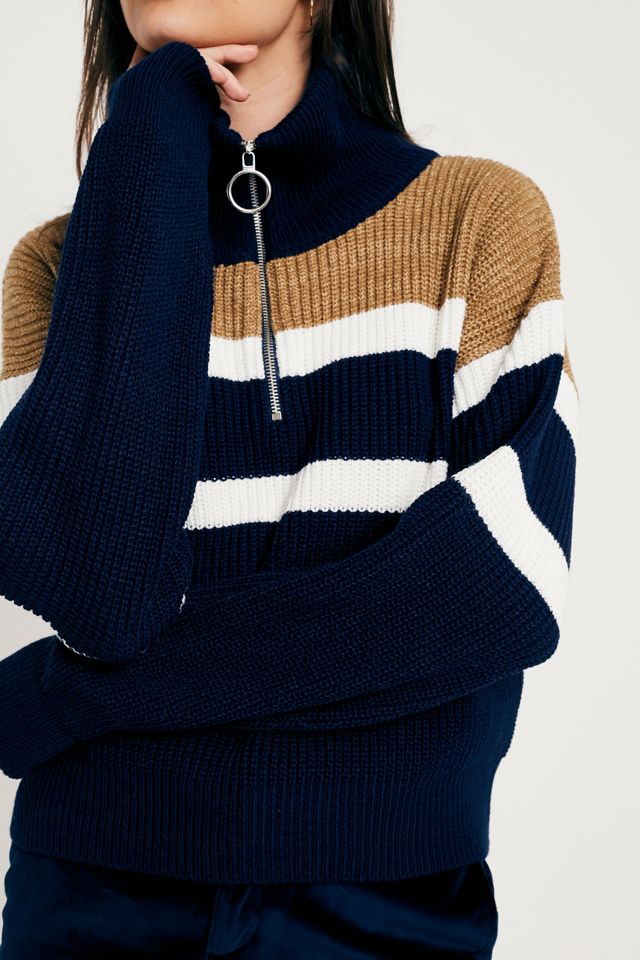 Urban Outfitters Fisherman Stripe Imbuto Collo Mezza Zip Fisherman #4
