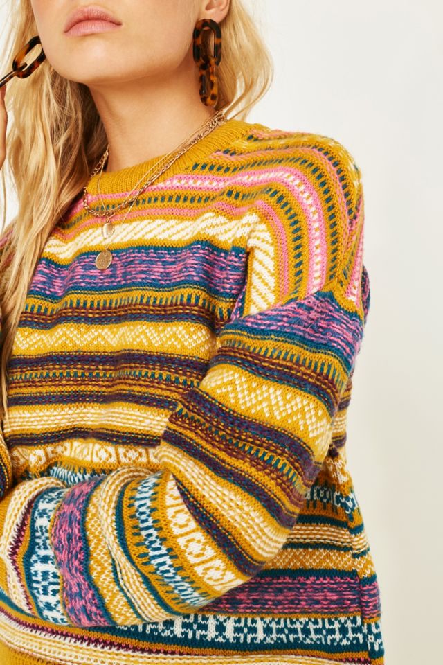 Mustard fair isle clearance jumper