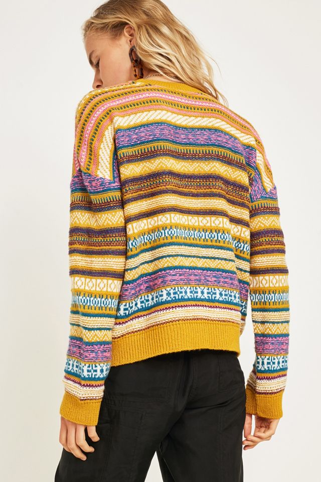 UO Mustard Fairisle Jumper #3