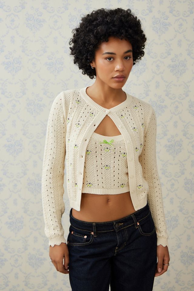 Kimchi Blue Embroidered Cardigan | Urban Outfitters UK