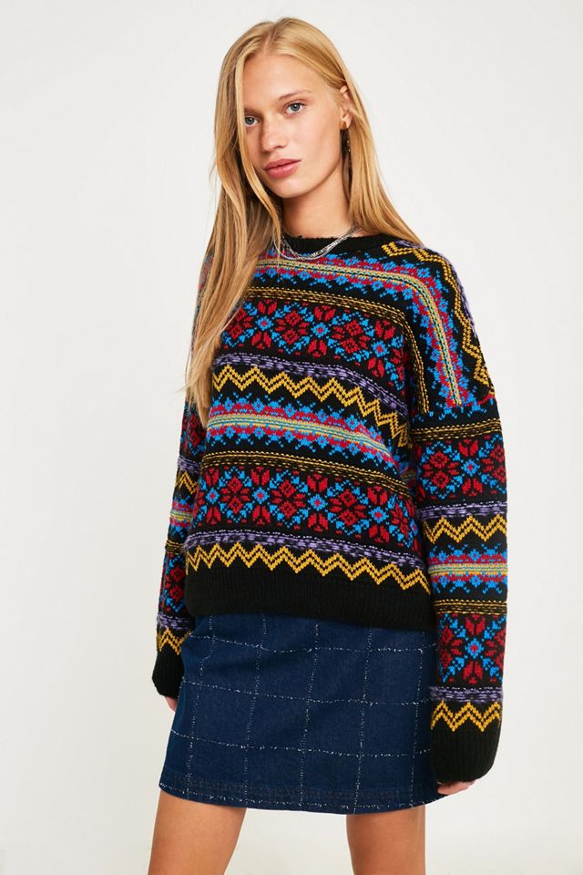 UO Colour Pop Fairisle Jumper #1