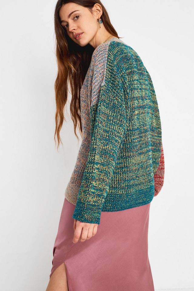UO Colourblock Twist Knit Cardigan #1
