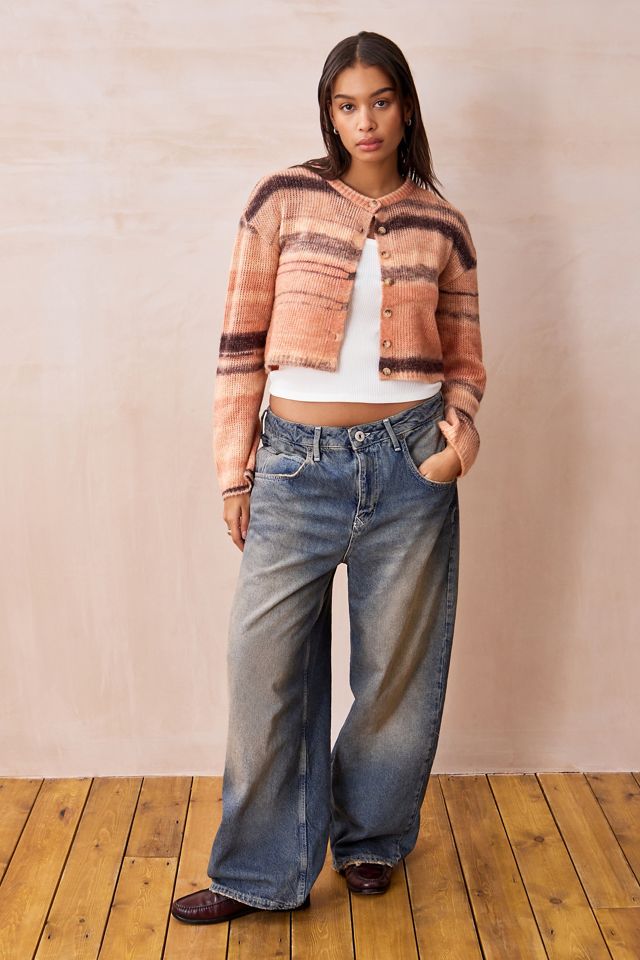 UO Space-Dye Cropped Cardigan #1