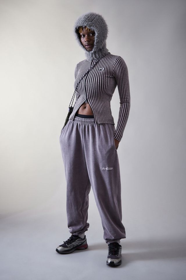 iets frans... Long Sleeve Plated Knit Zip-Through Top #1