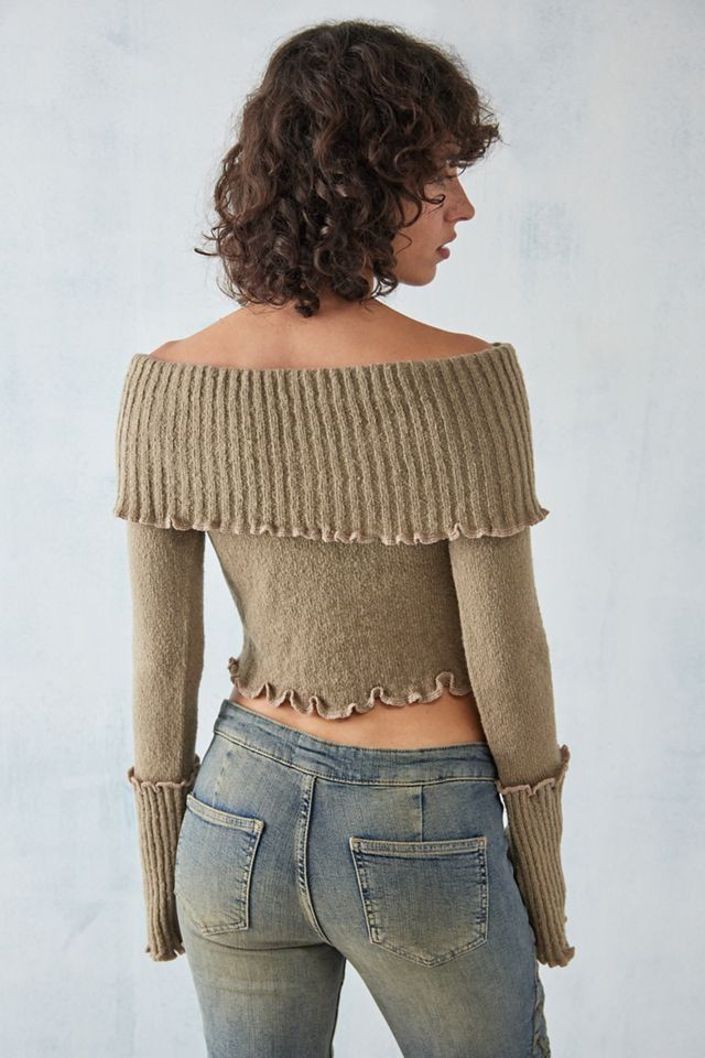 UO Belle Overlock Knit Off-The-Shoulder Top #3