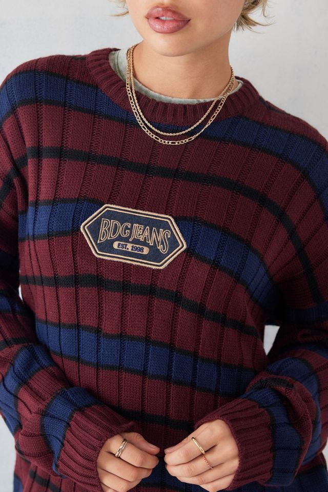 BDG Striped Knit Boyfriend Jumper #1