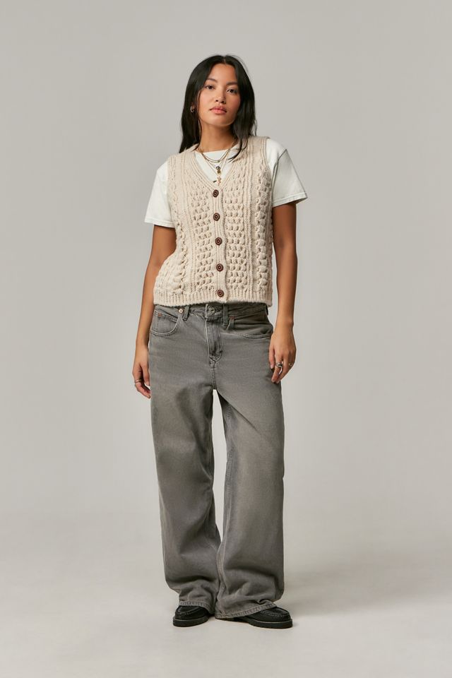BDG Button Cable Knit Vest #2