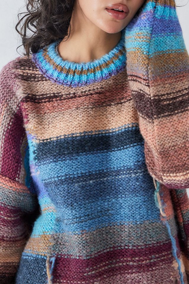 UO Melierter Pullover mit Fransen #1