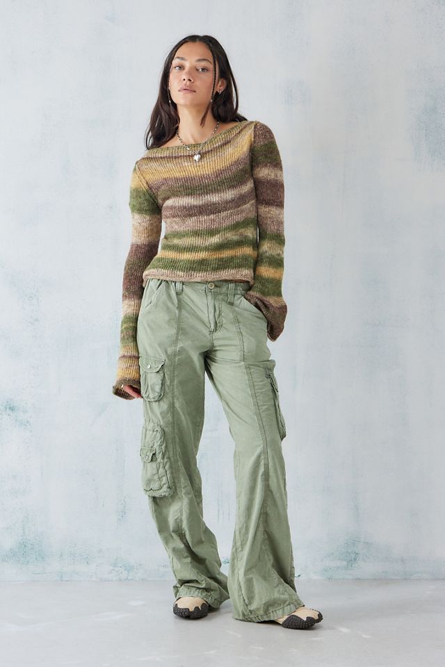 UO Space-Dye Fluted Sleeve Ribbed Knit Top #2