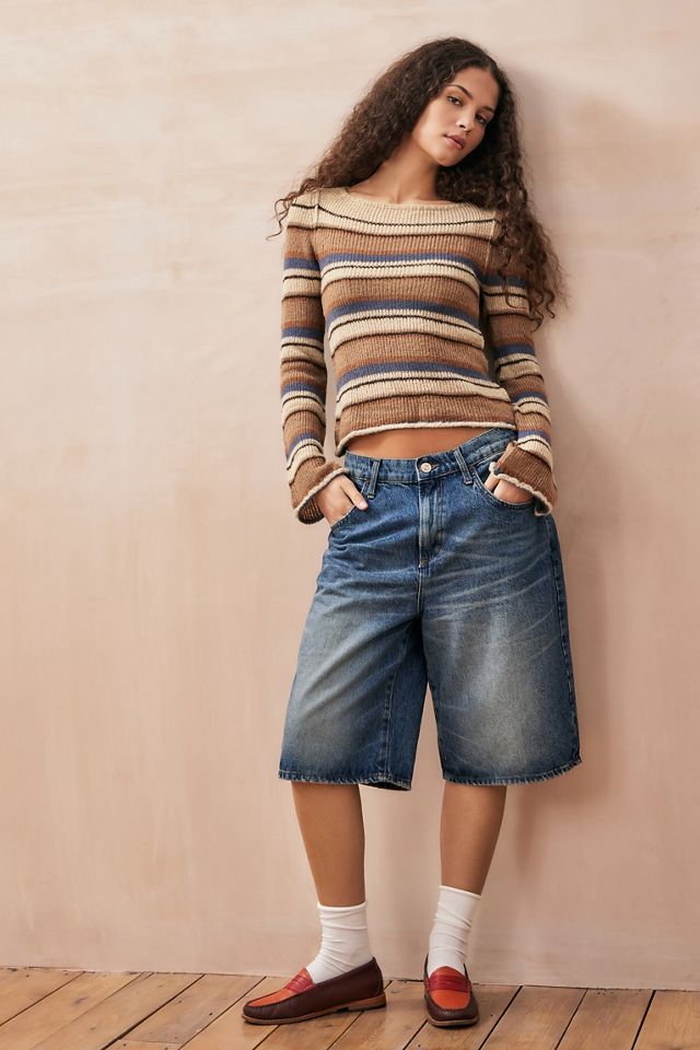 UO Striped Knit Long Sleeve Top #1