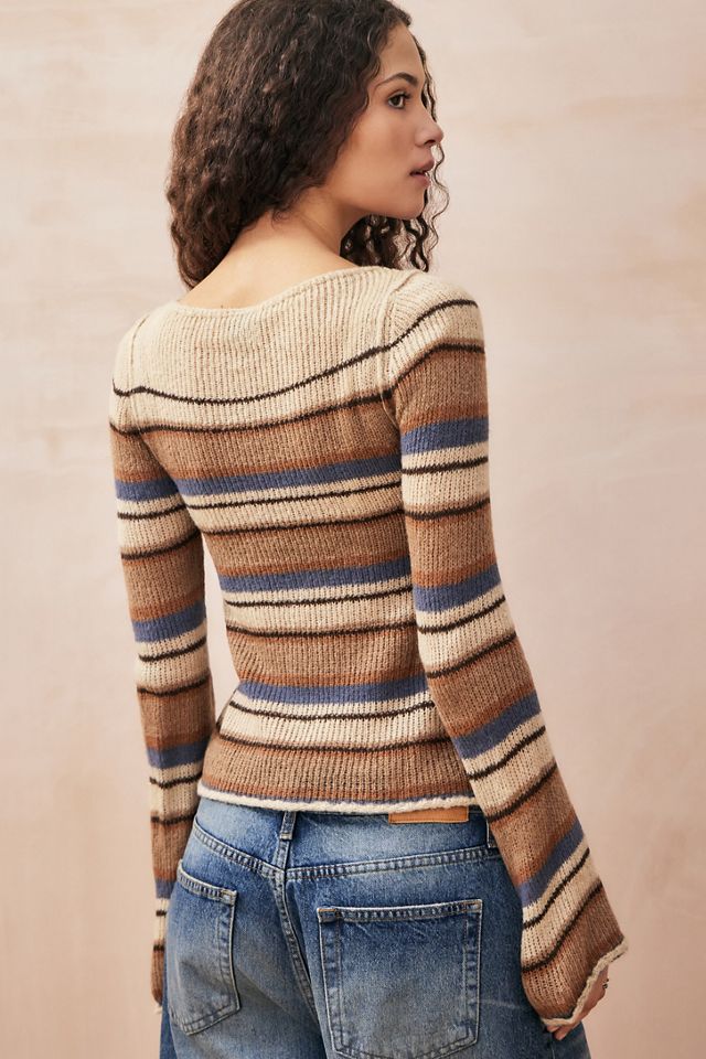 UO Striped Knit Long Sleeve Top #3