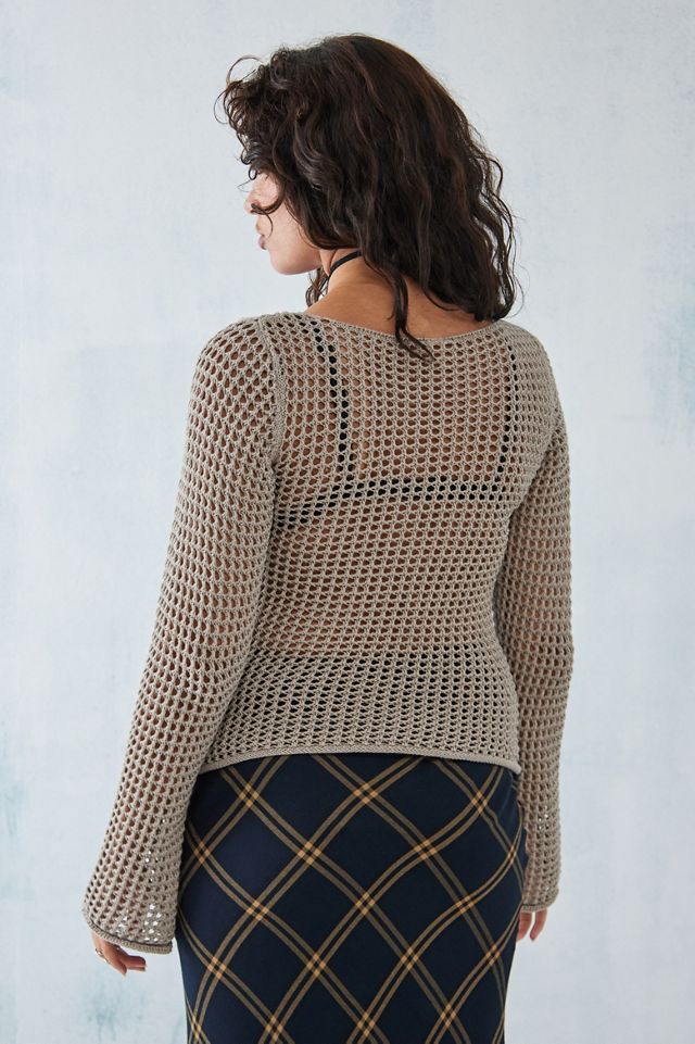 UO Butterfly Lattice Knit Long Sleeve Jumper #3