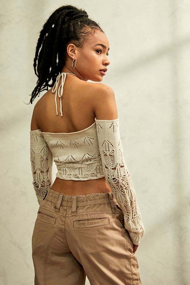 UO Laddered Knit Halterneck Crop Top #2