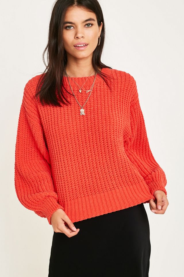 Urban Outfitters – Chenille-Pullover mit Ballonärmeln #3
