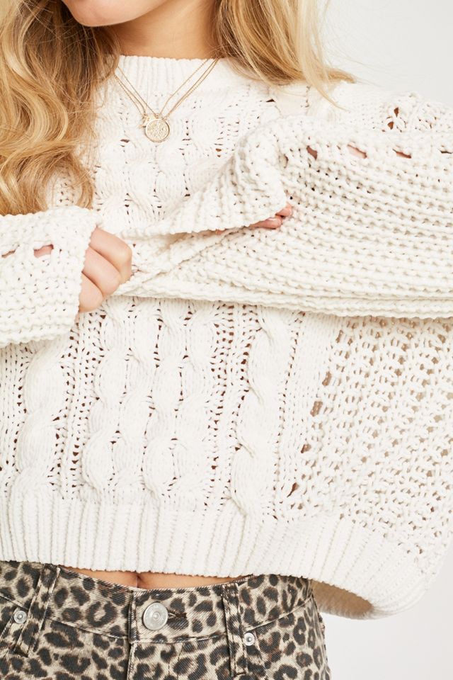 UO Cable Knit Chenille Jumper #1