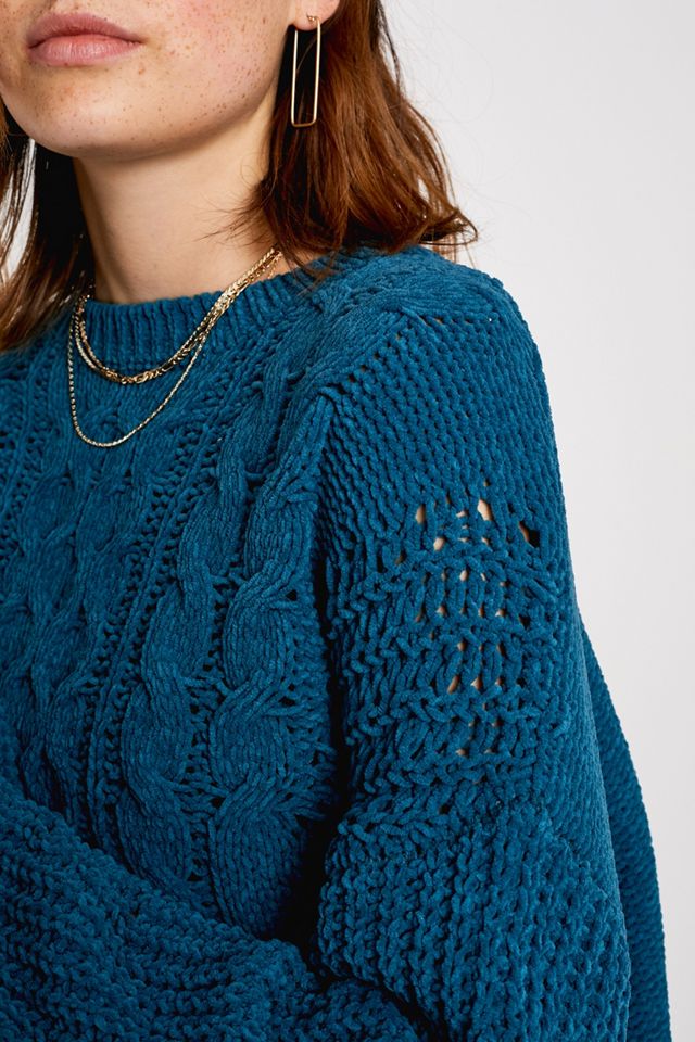 UO Cable Knit Chenille Pullover Jumper #1