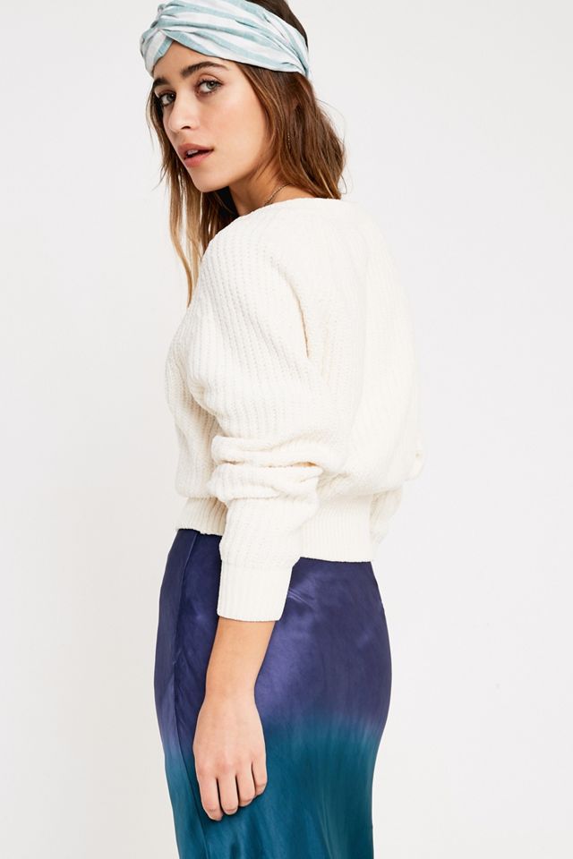 Urban Outfitters – Kuscheliger Chenille-Pullover mit V-Ausschnitt #6