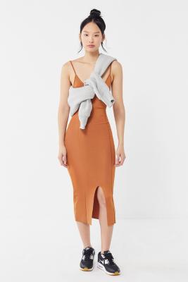 UO Macie Knit Midi Slip Dress | Urban Outfitters UK