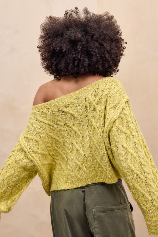 Kimchi Blue Rowe Slash Cable Knit Jumper #4